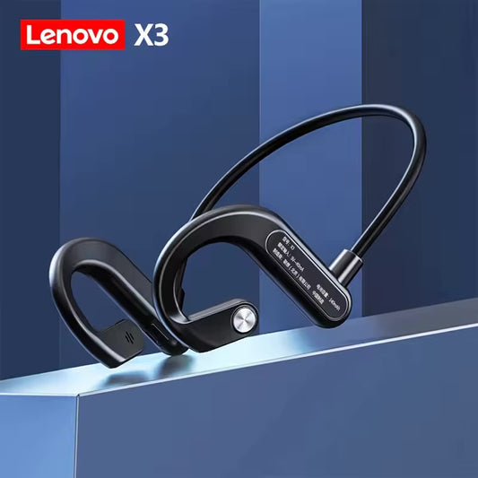 Lenovo Bone Conduction Earphones X3 Pro Bluetooth Hifi Ear-hook Wireless Headset with Mic Waterproof Earbud